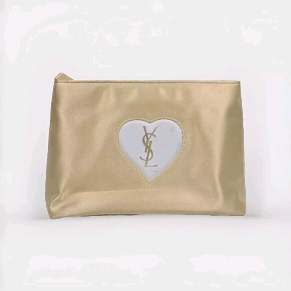 Yves Saint‎ Laurent YSL Parfums Cosmetic Purse Accessories Pouch Bag Used - Picture 1 of 16